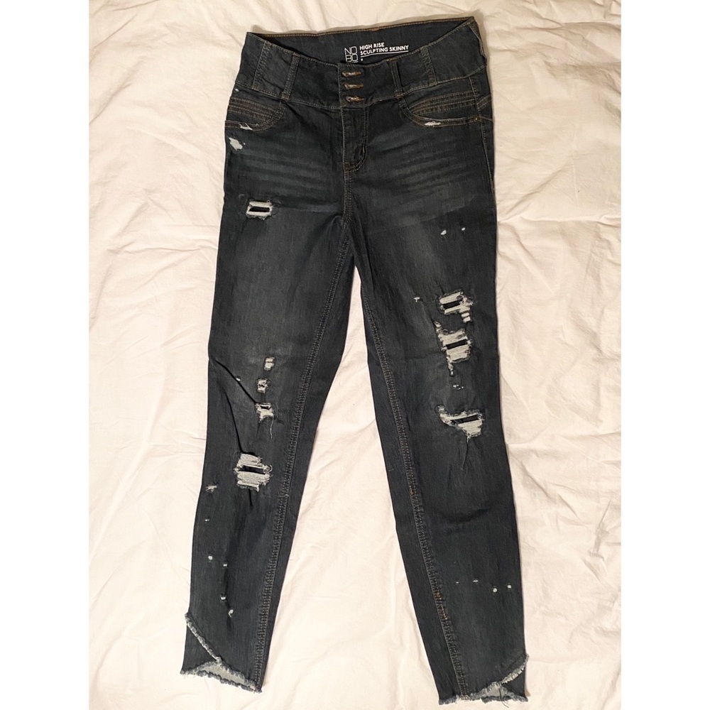 Raw Hem - Distressed - Skinny Jeans